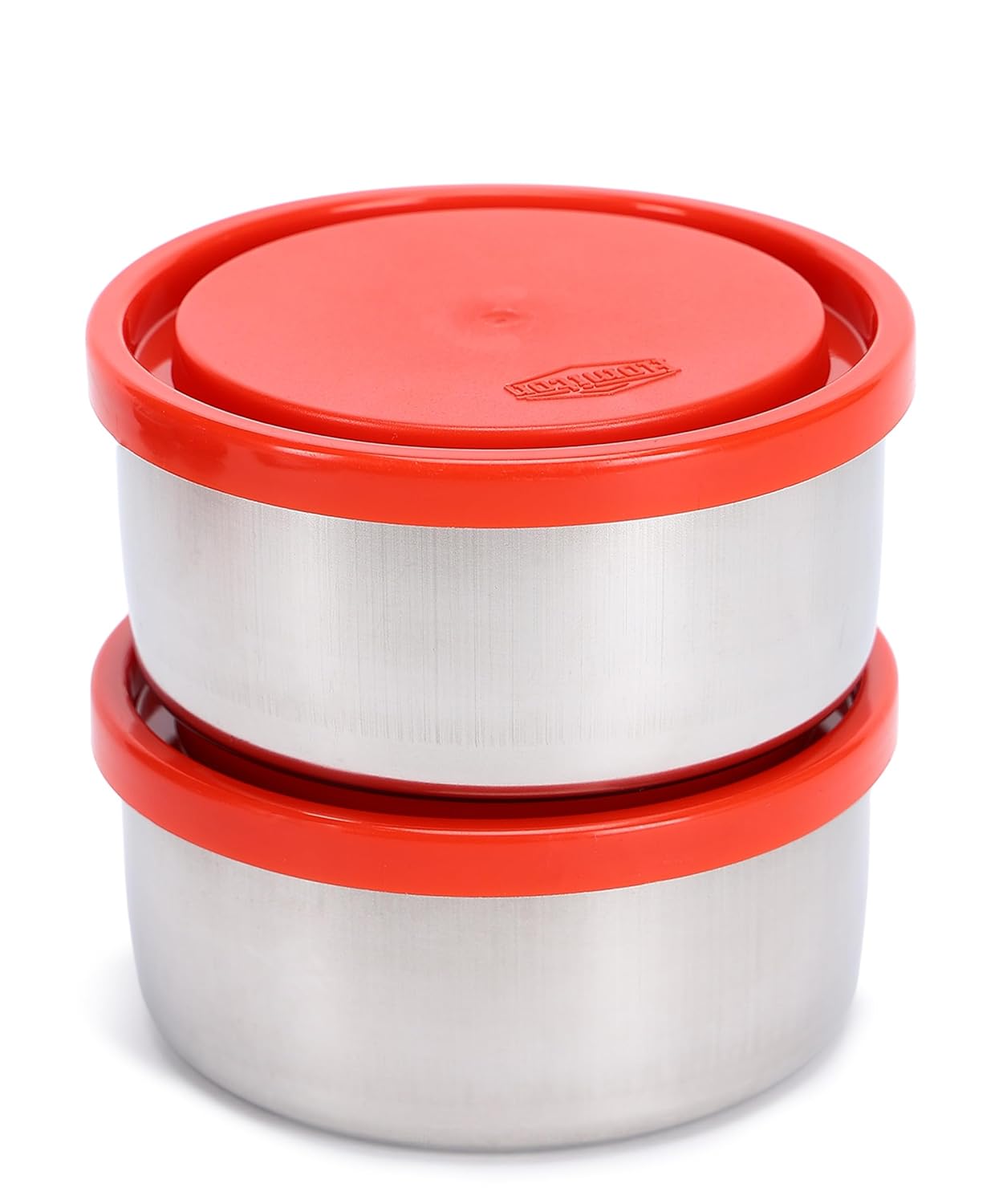MINI LUNCH BOX RED STEEL 2 Containers Lunch Box (750 ml)