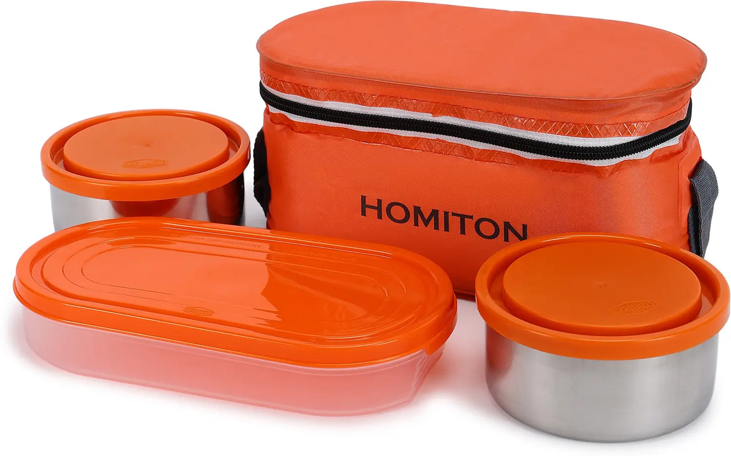 MINI LUNCH BOX RED STEEL 2 Containers Lunch Box (750 ml)
